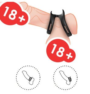 ARMONY schwarzer doppelt-elastischer Penisring, 6,1 cm – Bild 3