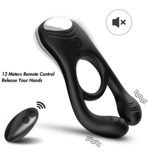 Armony Veyron vibrating penis ring with double clamp and remote control – image 1