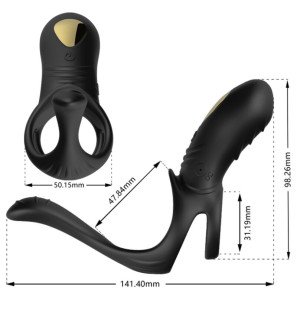 Vibrierender Penisring mit Analplug 107 mm von Armony – Bild 2