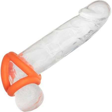 CALEXOTICS Alpha Triple orangefarbener Penisring 3,75 cm