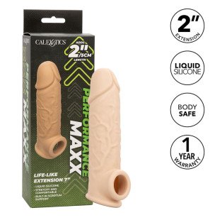 CALEXOTICS realistyczna przedłużka penisa 7 w jasnym odcieniu skóry – zdjęcie 2