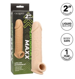 CalExotics realistyczna przedłużka na penisa dla dorosłych, jasny odcień skóry, 5 cm – zdjęcie 2