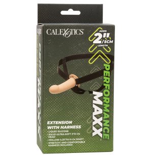 CALEXOTICS Penisverlängerer mit Harness in hellem Hautton, 5 cm – Bild 16