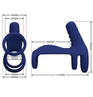 Pretty Love Elish vibrating penis ring with blue extension – image 4
