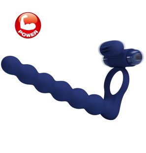 Pretty Love Ajmal Vibrating Penis Ring with Blue Plug – image 6