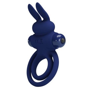 Darey Double Vibrating Penis Ring with Rabbit Design, Blue – image 1