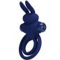 Darey Double Vibrating Penis Ring with Rabbit Design, Blue – image 1