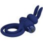 Darey Double Vibrating Penis Ring with Rabbit Design, Blue – image 4