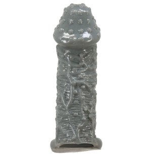 Realistic Penis Extender with Delay Sleeve Model 2, Grey – image 1
