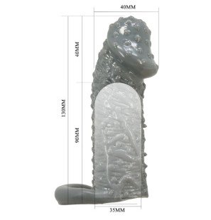 Realistic Penis Extender with Delay Sleeve Model 2, Grey – image 7