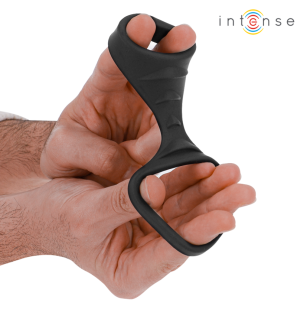 Intense Theo anneau pénien double en silicone noir modèle 3 – photo 4