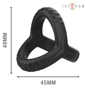 Anneau pénien double en silicone noir Intense Carson Model 4 – photo 1