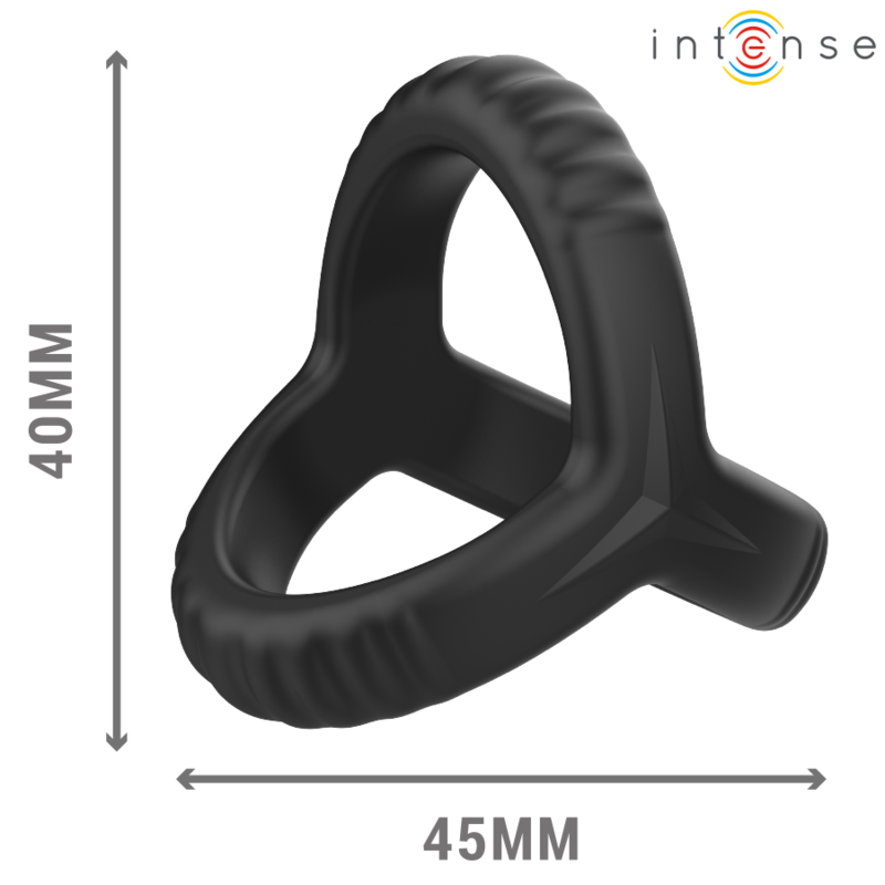 Black Silicone Double Penis Ring Intense Carson Model 4 – image 1