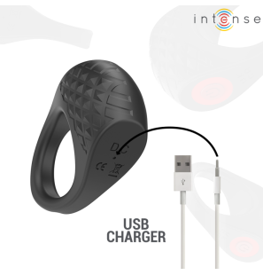 Intense Klaver vibrating penis ring with 10 vibrations, black – image 7