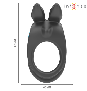 INTENSE FOR HIM double vibrating cock ring with 10 vibrations, black – image 4