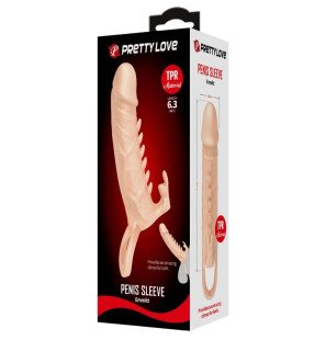 Pretty Love Emmit penis sleeve met natuurlijke clitorisstimulator – foto 5