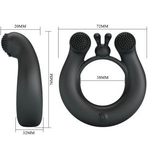 Pretty Love Dahlia vibrating penis ring with clitoral stimulator and 12 vibrations – image 6