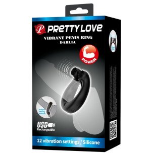 Pretty Love Dahlia vibrierender Penisring mit Klitorisstimulator und 12 Vibrationen – Bild 9