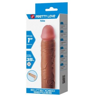 Nakładka na penisa z przedłużeniem 2,5 cm Pretty Love Nile Mulato – zdjęcie 7