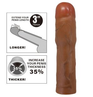 Pretty Love Kylian penis sleeve met 7,6 cm verlenging – Mulatto – foto 6