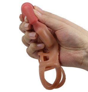 Pretty Love Preston wibrująca nakładka na penisa 18 cm – zdjęcie 5
