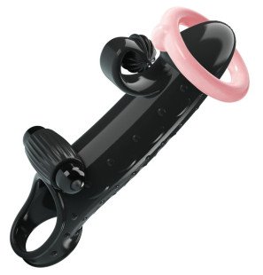ROMANCE black vibrating penis sleeve for intimate wellness – image 1
