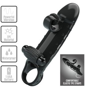 ROMANCE zwarte vibrerende penis sleeve voor intieme wellness – foto 2