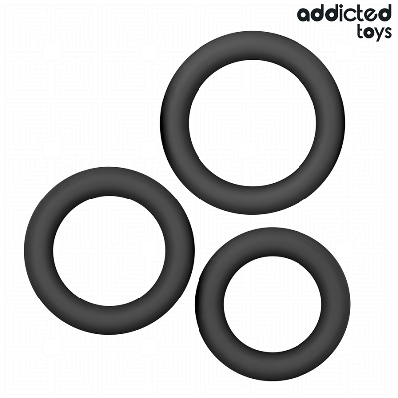 ADDICTED TOYS Silikon-Penisringe-Set mit 58 mm – Bild 1 ADDICTED TOYS Silikon-Penisringe-Set mit 58 mm – Bild 1