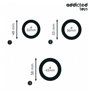 ADDICTED TOYS Silicone Penis Ring Set, 58 mm – image 5