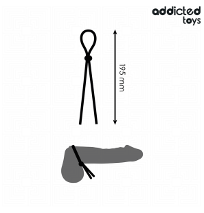 ADDICTED TOYS silicone penis ring with single loop – 195 mm – image 5