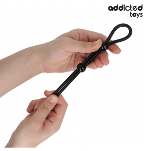 ADDICTED TOYS Silikon-Doppelpenisring mit Seil, 195 mm – Bild 3