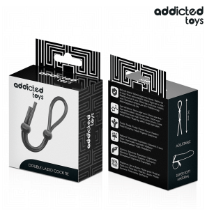 ADDICTED TOYS Silikon-Doppelpenisring mit Seil, 195 mm – Bild 7