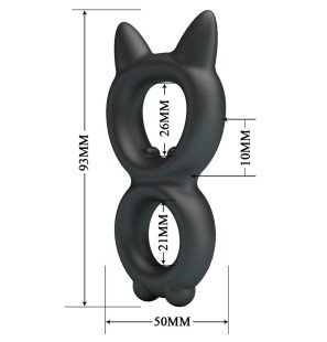 CRAZY BULL Double Silicone Penis Ring Model 20, 93 mm – image 6