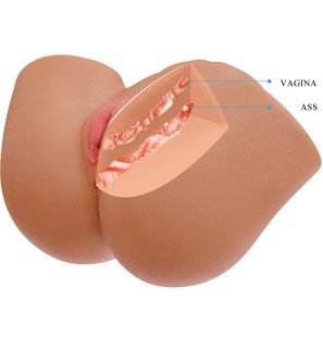 Ilana realistic female buttock vibrator with suction function and sound – image 7
