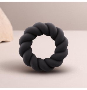ROCKS-OFF Twist black silicone penis ring 59 mm – image 2