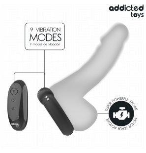 ADDICTED TOYS rozgrzewający pierścień wibrujący na penisa z pilotem – zdjęcie 5