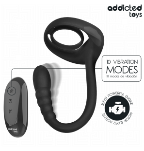 ADDICTED TOYS vibrating cock ring with remote control – image 5