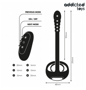 ADDICTED TOYS vibrating cock ring with remote control – image 7