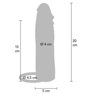 GET REAL Penishülle aus Silikon, 20 cm, Karamell – Bild 4