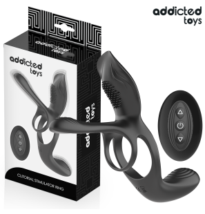 ADDICTED TOYS Double Penis Ring with Clitoral Stimulator – image 1