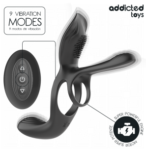 ADDICTED TOYS – podwójny pierścień erekcyjny ze stymulatorem łechtaczki – zdjęcie 2