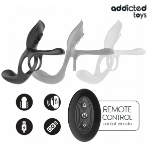 ADDICTED TOYS Double Penis Ring with Clitoral Stimulator – image 4