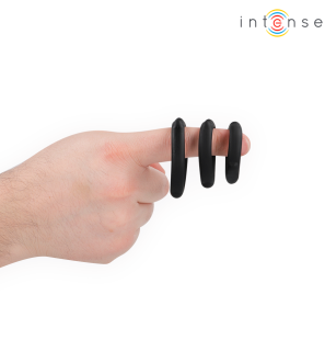 Zestaw 3 niewibrujących pierścieni na penisa INTENSE FOR HIM Model 9 – zdjęcie 2