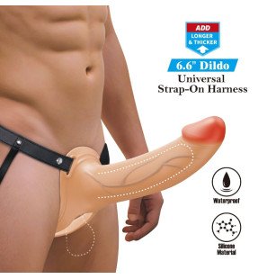 Pretty Love Landon vibrierender Strap-on, 18 cm, in hellem Hautton – Bild 1