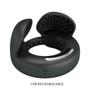 Vibrating Penis Ring with Testicle Stimulator Pretty Love Quentin – image 7
