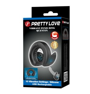 Vibrating Penis Ring with Testicle Stimulator Pretty Love Quentin – image 11