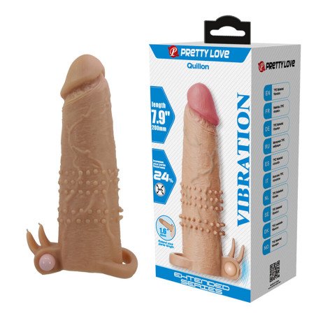 Pretty Love penissleeve met vibratie en clitorisstimulator – foto 2
