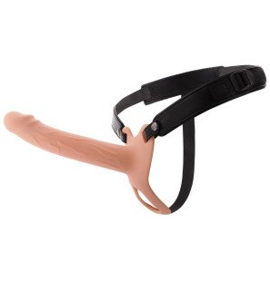 HIDDEN DESIRE Gaine pénienne avec harnais 20 cm – photo 1