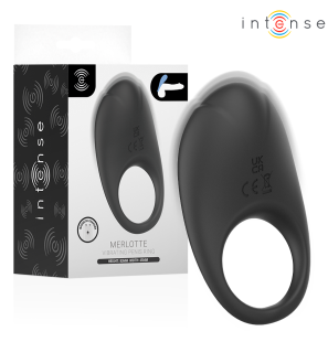 Intense Merlotte vibrating penis ring with clitoral stimulation, black – image 1