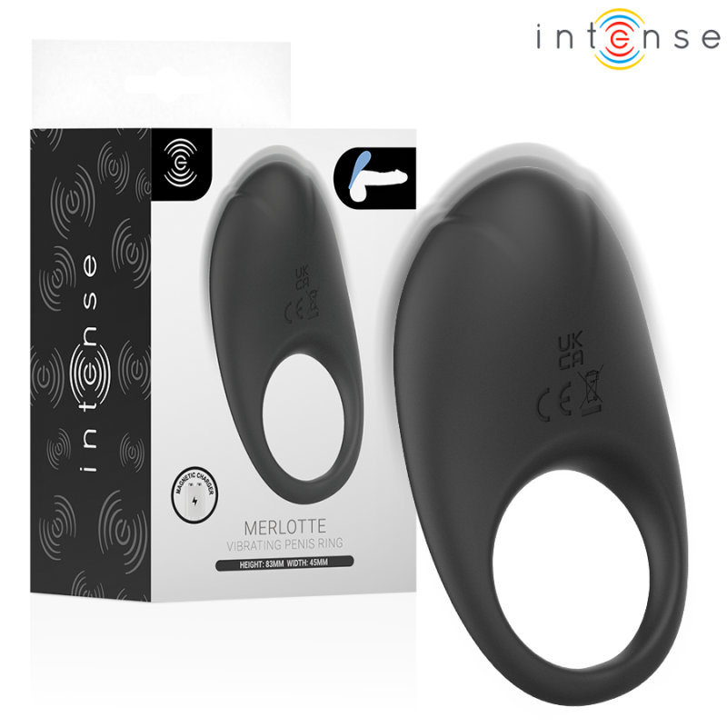 Intense Merlotte vibrierender Penisring mit Klitorisstimulation, schwarz – Bild 1 Intense Merlotte vibrierender Penisring mit Klitorisstimulation, schwarz – Bild 1